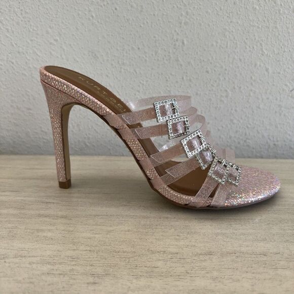 Kurt Geiger PIERRA VINYL MULE Pale Pink US 6 EUR 36 Party Heels - Picture 2 of 15